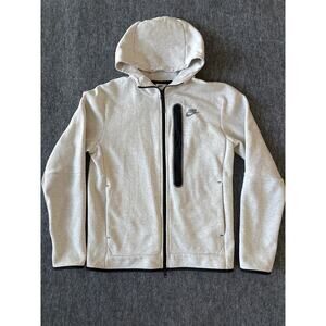 Nike Sportswear Tech Fleece Full Zip Beige Jacket DR9150-100 Men's Size Small